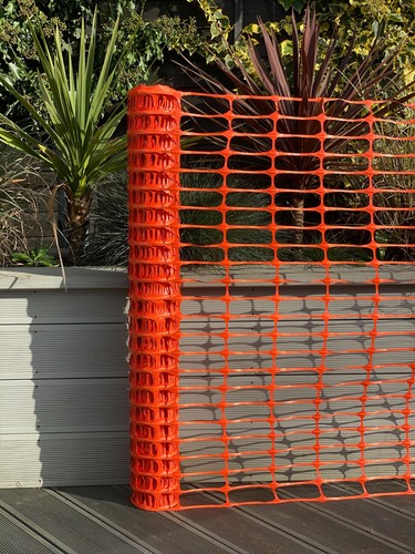 Heavy duty orange barrier - barrier, mesh